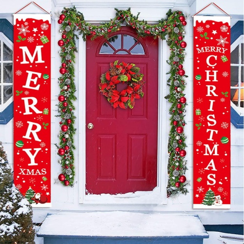 Elegant vertical Christmas banners for festive display  CDF02